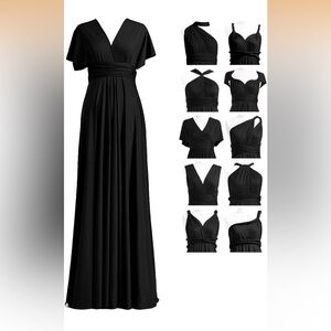 Elegant Black Infinity Maxi Dress
